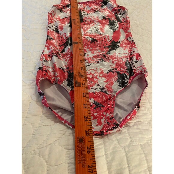 Womens Swimsuit One Piece Sz 14 Pink Sparkly Actionback Competition  Dive Beach - Picture 8 of 9